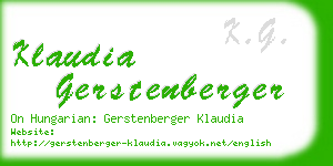 klaudia gerstenberger business card
